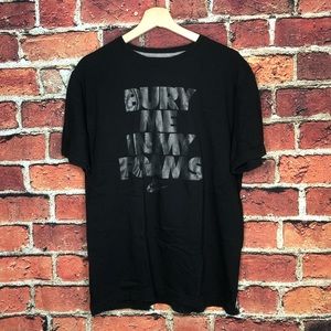 Nike "Bury Me In My Foams" Black Mens T-shirt